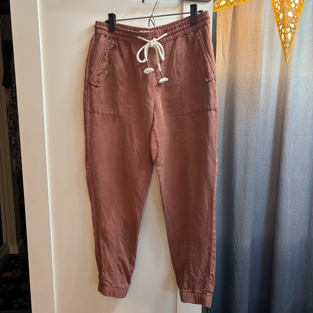 C&C California Linen-Blend Drawstring Joggers